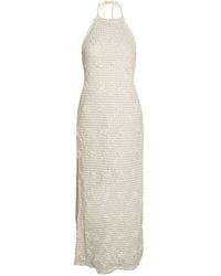 Amy Lynn - Cali Pure Cotton Cream Floral Crochet Maxi Dress - Lyst