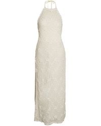 Amy Lynn - Cali Pure Cotton Cream Floral Crochet Maxi Dress - Lyst