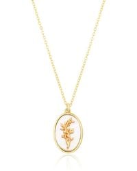 SET & STONES - Katrina Birth Flower Necklace - Lyst