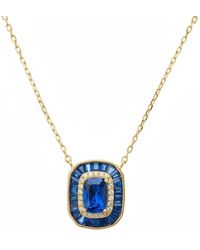 LÁTELITA London - Great Gatsby Pendant Necklace Sapphire - Lyst