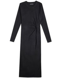 Rave on Trend - Knot Detail Knitted Maxi Dress - Lyst