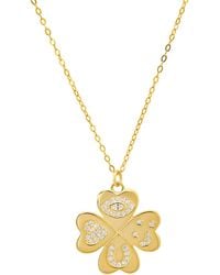 Kylie Harper - 'Lucky Charm' Clover Pendant Necklace - Lyst