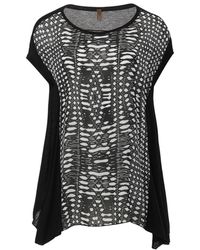 Conquista - Monochrome Mosaic Oversized Jersey Top - Lyst