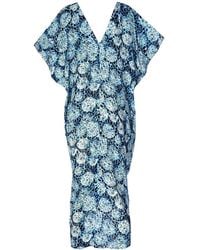 N'Onat - Ocean Casual Dress Aqua Print - Lyst