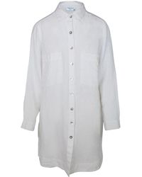 Haris Cotton - Long Sleeved Oversized Linen Shirt Dress - Lyst