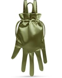Lulu Guinness - Khaki Satin Hand Backpack - Lyst