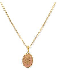 Vintouch Italy - Plated Rose Cameo Necklace - Lyst