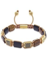 Nialaya - The Dorje Flatbead Collection Matte Onyx And Tiger Eye - Lyst