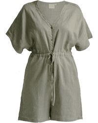 REISTOR - V Neck Drawstring Romper - Lyst
