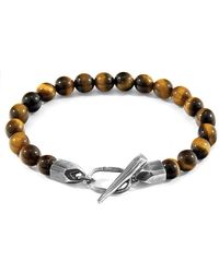 Anchor and Crew - Tigers Eye Tinago & Stone Beaded Bracelet - Lyst