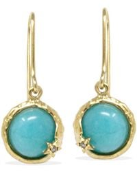 Vintouch Italy - Ad Astra-Plated Amazonite Earrings - Lyst