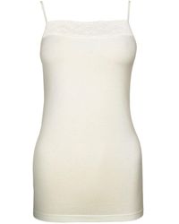 Zd - Zero Defects - Neutrals Afrodita Lace Spaghetti Top – Soy Fiber Softness & Elegance - Lyst