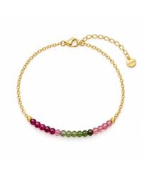 Lalinde - Watermelon Tourmaline Bracelet - Lyst