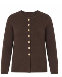 Yumi' - Knitted Fitted Peplum Cardigan - Lyst