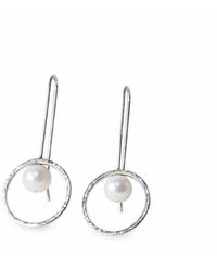 Silver Moon - Around The Moon Sterling Pearl Earrings - Lyst