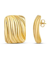 SHYMI - Oversized Textured Square Statement Earrings - Lyst