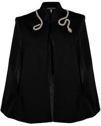 Laines London - Laines Couture Cape With Embellished Crystal & Pearl Wrap Around Snake - Lyst