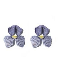 Nana Watanabe - Click Flora Folded Dimensional Embroidered Earrings - Lyst