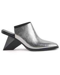 United Nude - Sleek Leather Rockit Mule Heels - Lyst