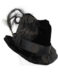 Romer Millinery - Morphy Moldable Trilby Velvet With Faux Feather Clip - Lyst
