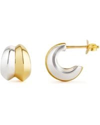 Dinny Hall - Iceni Mixed Metal Double Hoops - Lyst