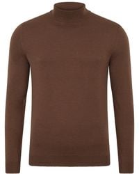 Paul James Knitwear - Extra Fine Merino Wool Mock Turtleneck Shaw Jumper - Lyst
