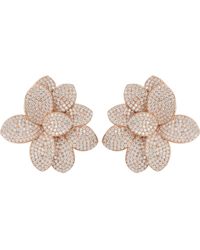 LÁTELITA London - Rose Amaryllis Flower Large Stud Earrings Rosegold - Lyst