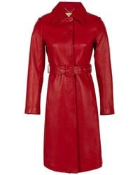 Santinni - Bellucci Belted Leather Coat - Lyst