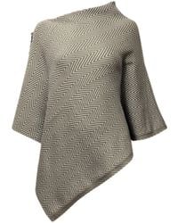James Lakeland - Chevron Button Poncho - Lyst