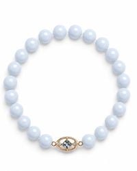 Inari Jewellery - Angelite Bracelet With Topaz Portrait Charm - Lyst