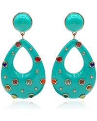 Michael Nash Jewelry - Estelle Studded Resin Large Hoop Earrings - Lyst