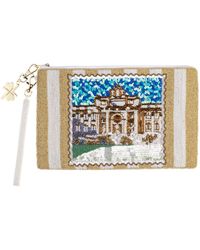 Laines London - Neutrals & Italian Escape Hand Beaded Pouch - Lyst
