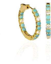 Ep Designs - Turquoise Hoop Earring - Lyst