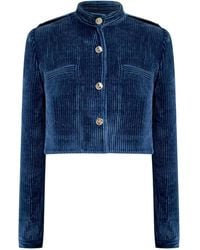 Why Mary - Lucia Corduroy Cropped Jacket - Lyst