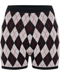 Pcfg - Daydreamers Argyle Knit Mini Short - Lyst