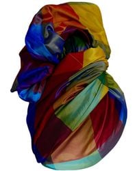 Romer Millinery - Twisturban Turban Silk Taffeta Bright Color Block - Lyst