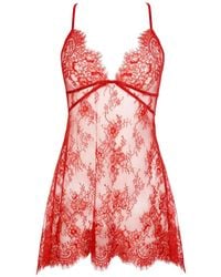 MONIQUE MORIN LINGERIE - Moonstruck Chemise Fire - Lyst