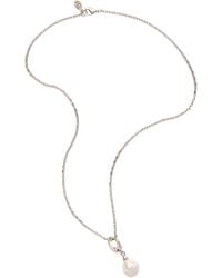 Emma Holland Jewellery - Baroque Pearl & Platinum Charm Necklace - Lyst