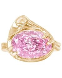 Agora Jewellery - Calla Stone Plated Ring - Lyst
