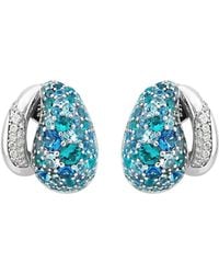 Arte Madrid - Sierra Pavé Open Dome Hoop Earrings - Lyst