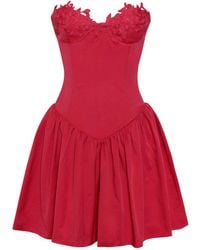 Miss Circle New York - Sacha Lace Drop Waist Corset Puffy Mini Dress - Lyst