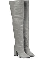 Rosamund Muir London - Roma Crocodile Print Over Knee Boots - Lyst