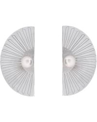 Silver Moon - Pearl Sterling Earrings – Radiant Pearl - Lyst