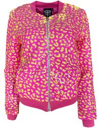 Any Old Iron - Neon & Sequin Cheetah Bomber Jacket - Lyst