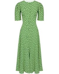 POST MERIDIEM - Short Sleeve Buttoned Midi Dress - Lyst