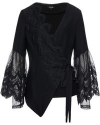 Smart and Joy - Lace Edges Knitted Wrap-Over Top - Lyst