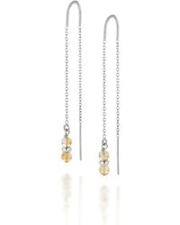 Nellou Jewellery - Fall Birthstone Earrings November Citrine Sterling - Lyst