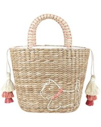 LIKHÂ - Mini Tote Bag With Embroidered Westie - Lyst