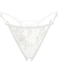 MONIQUE MORIN LINGERIE - Moonstruck Thong Ouvert Crystal - Lyst