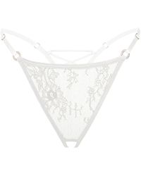 MONIQUE MORIN LINGERIE - Moonstruck Thong Ouvert Crystal - Lyst